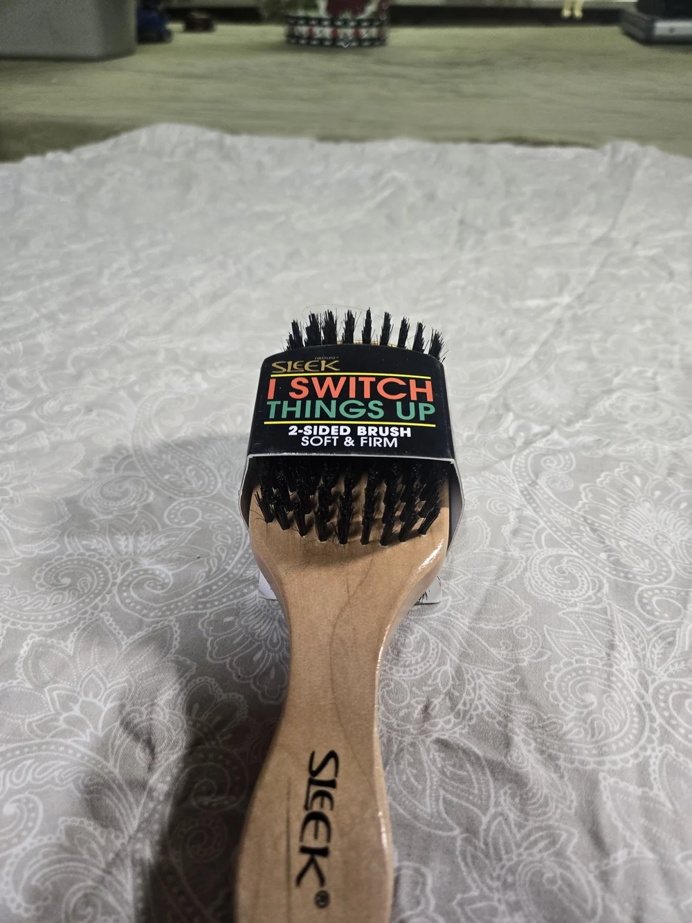 Lee Two-Sided Hair Brush - Wood Handle, Black Bristles